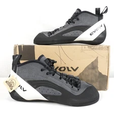 Evolv Yosemite Bum Unisex Climbing Shoes In Gray/Black - M Size 13.5/W 14.5