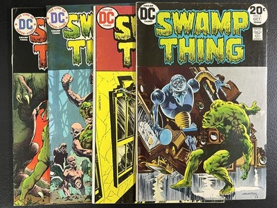 DC Comics Swamp Thing  Lot Issues 6, 7, 10 & 12 Wrightson Bronze 