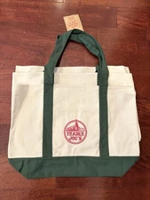 NWT Trader Joe’s Canvas Tote Bag Christmas Green Limited Edition