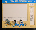 1984 NFC/AFC PRO FOOTBALL WEEKLY SLIDE SCHEDULE - SALES SAMPLE MAY141 — photo 4