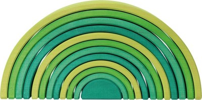 Grimm's Spiel und Holz Design GRIMMs Large Rainbow Meadow Green, Pack of 12