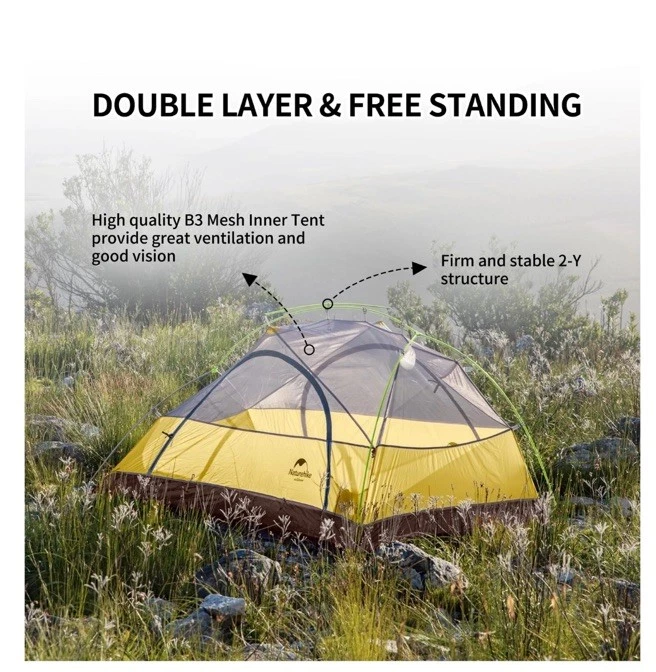 Naturehike Star River 2 Person Backpacking Tent, Double Layer Ultralight Two ... - Image 4 of 4