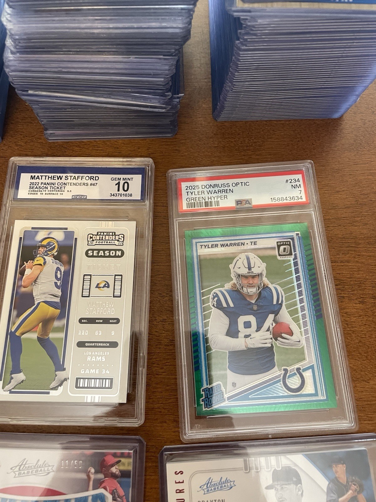 HUGE ROOKIE PATCH AUTO GRADED SLAB PSA AUTOGRAPH 225 SPORTS CARD COLLECTION LOT view 2