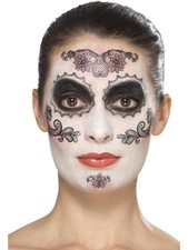 Day Of The Dead Glamour Make-Up Kit With Transfers Costume Accessory