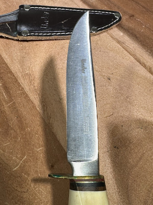 Vtg Linder Fahrtenmesser Inox Blade Knife Solingen Germany