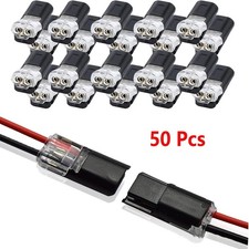 100pcs Double-Wire Plug-in Connector, Cable Clamp with Locking Buckle, AWG 18-22
