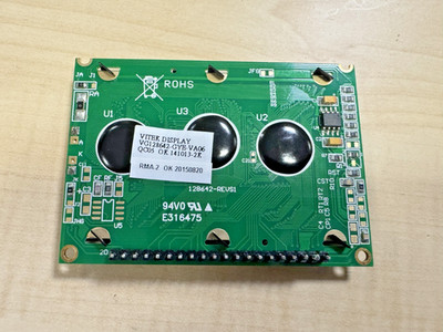 1 x Vitek VG128642-GYE-VA06 Grafik LCD Display 128x64 Gelb-Grün 75x52.7mm