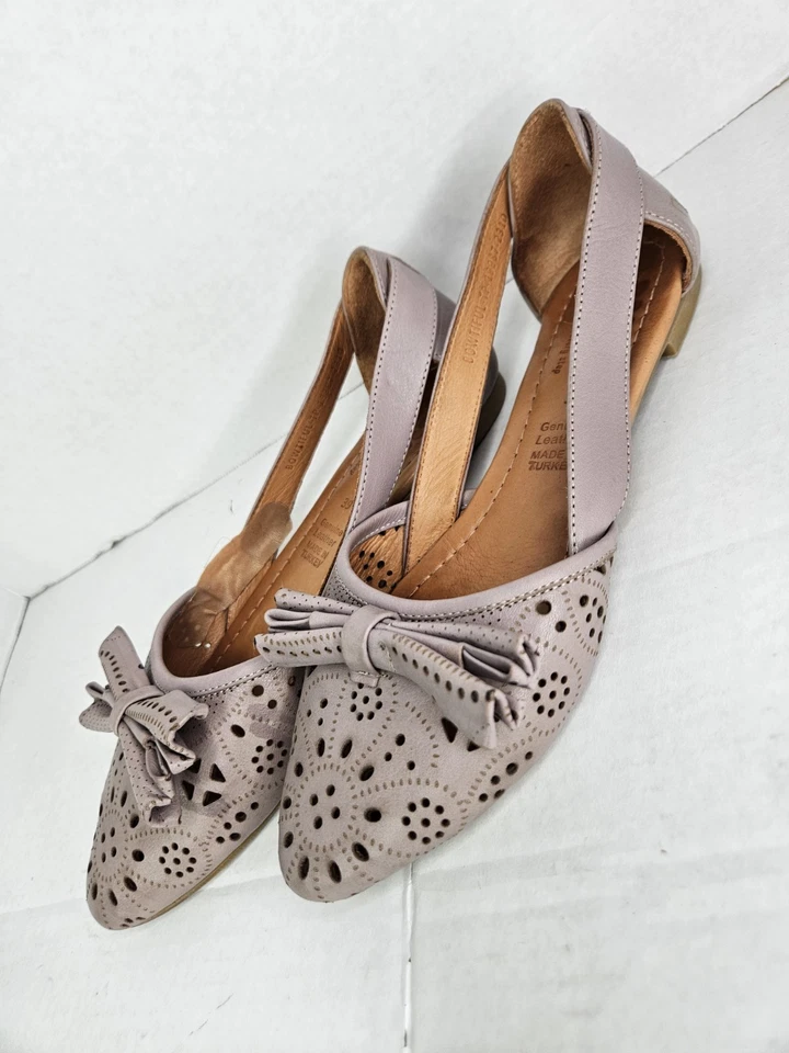 Spring Step Bowtiful Ballet Flats Taupe Color Shoes Womens Size 39 EU 8.5 US - Image 3 of 4
