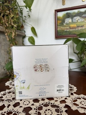 6 Lenox Butterfly Meadow 6.5'' Party Plates - Boxed Set in Mint Condition