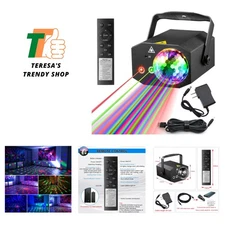 Party Lights Dj Disco Ball Light with Pattern Projection and Sound Activated,...