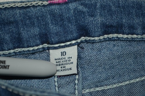 True Religion Girl's Skinny No Pocket Flaps Blue Denim Jeans Sz 10 - Picture 9 of 12