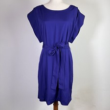 Eliza J Drape Sleeve Dress Mini Size 8 Purple Belted *READ Formal Wedding Guest