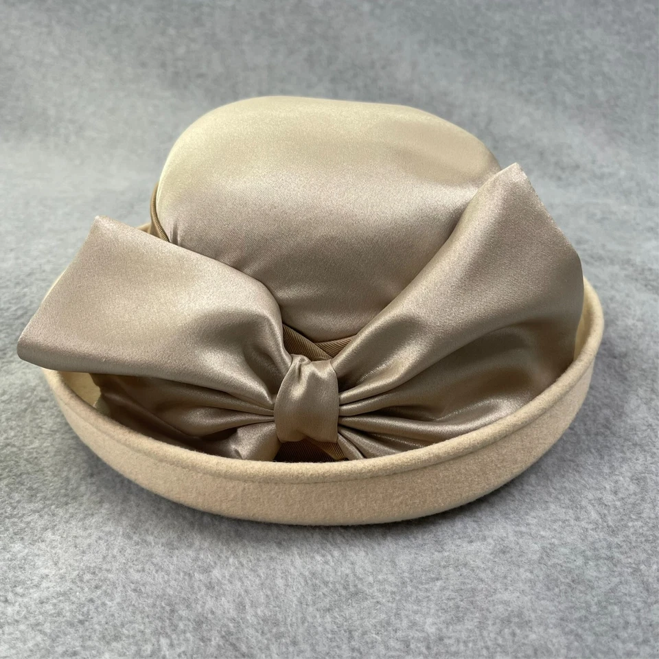 Sombrero de Lana Whittall & Shon Crema Doeskin con Lazo Hecho en EE. UU. Boda Foto 2 de 4