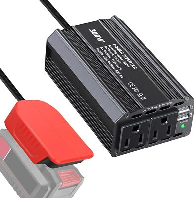 #ad #ad 300W Power Inverter for Bauer DC 20V to AC 120V Portable Power Station Generator $38.99