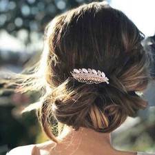 Gold A Pearl Wedding Hair Clip Barrette Gold Bride Headpieces Bridal Accessories