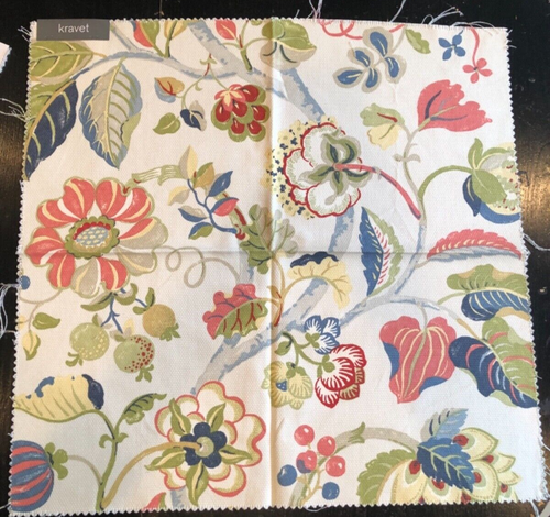 Kravet Galerius Floral 24 x 25" Baumwolle Webstoff Muster