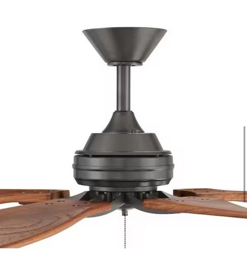 š„Hampton Bay Ceiling Fan 60" Indoor/Outdoor Natural Iron w/ Pull Chain Control - Picture 4 of 7