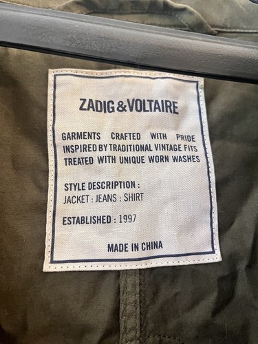 Giacca Zadig & Voltaire Kiko Brod Parka in verde militare taglia media usata in ottime condizioni - Foto 4 di 13