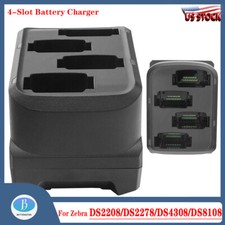 4-Slot Battery Charger Cradle Charging Base Kit for Zebra MC9300 MC930B