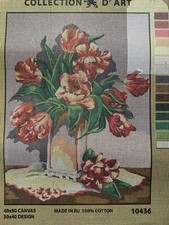 needlepoint Tapestry canvas Only Collection D Art 40x50cm Tulips