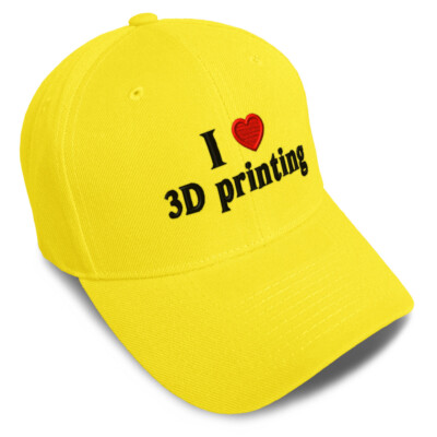 Baseball Cap I (Love) 3D Printing Red Heart Hobbies Lovers 3D Printing Lovers