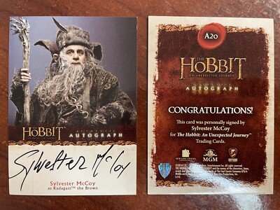 Hobbit Unexpected Journey : Sylvestser McCoy as Radagast the Brown AUTO A20