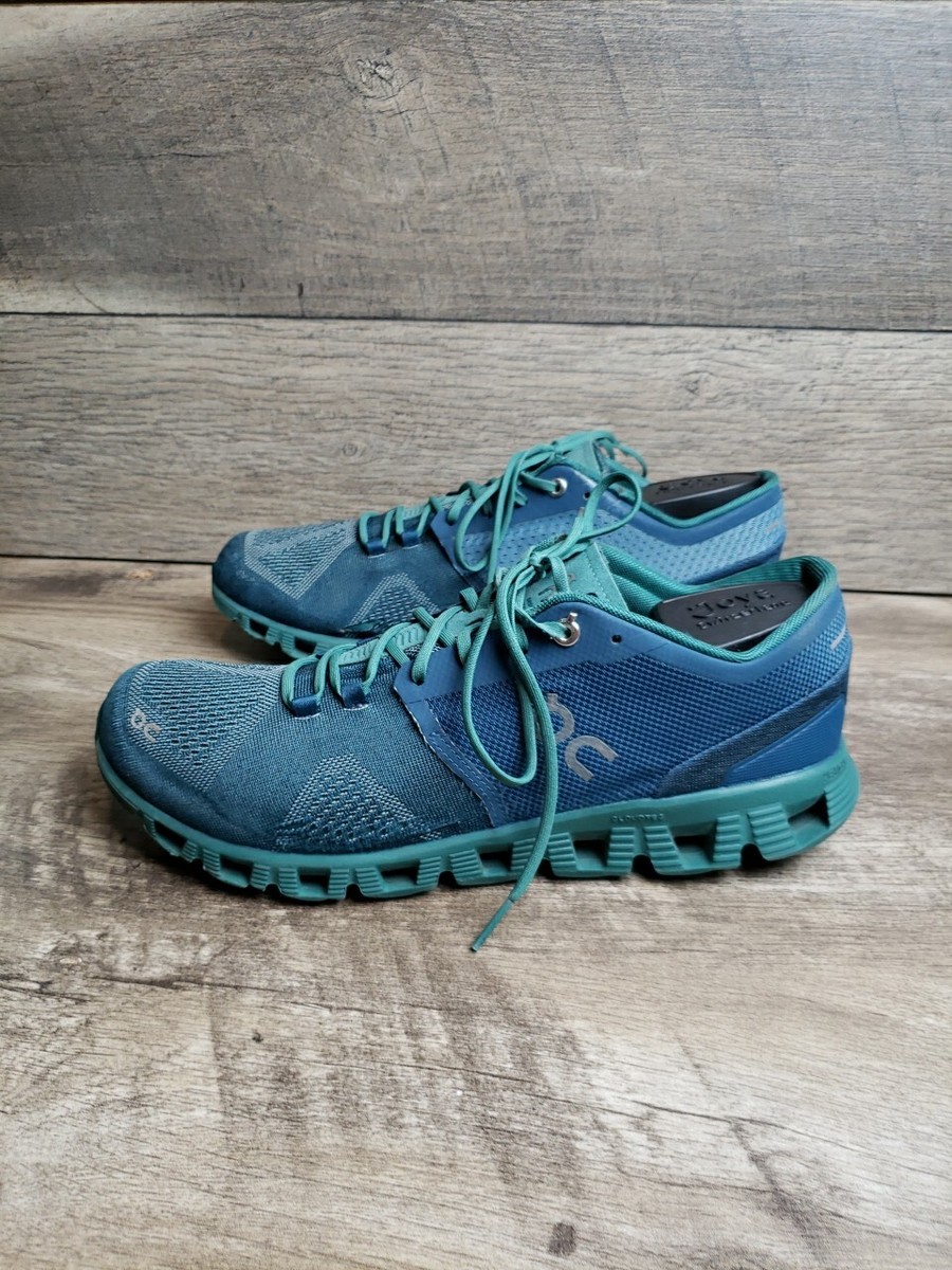On Cloud X Size 10 Storm Tide Blue Cloudtec Running Sneakers See  Pic,