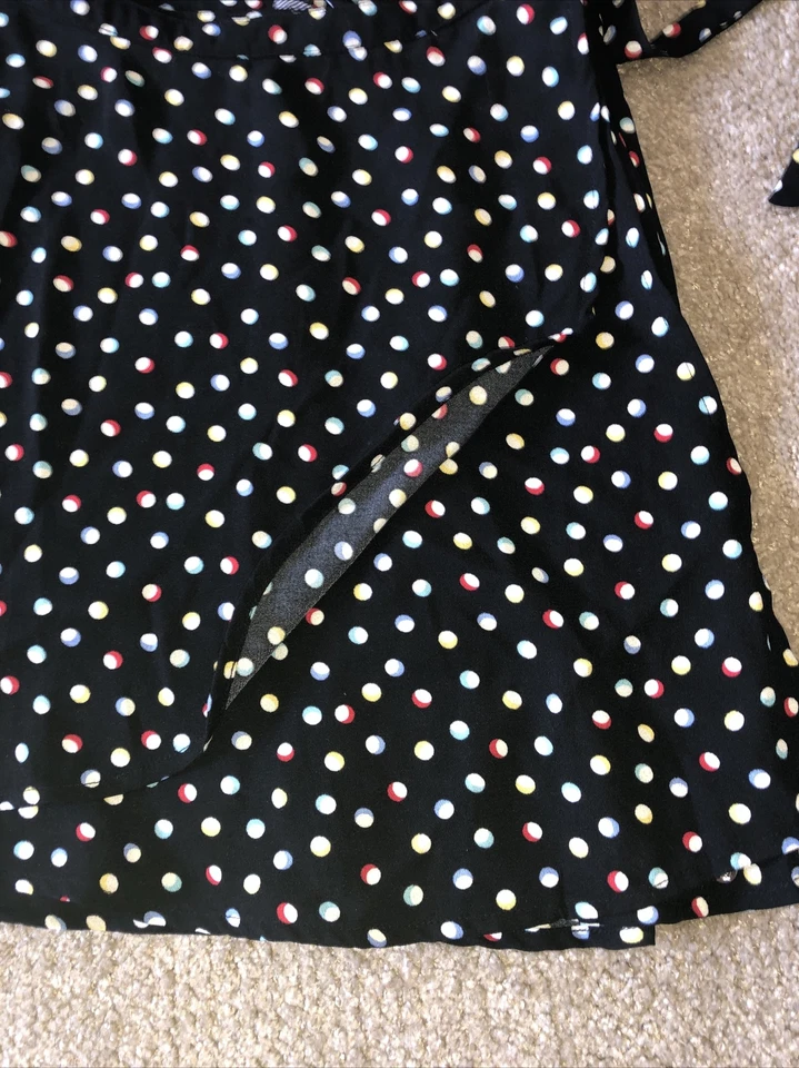 Volcom Wrap Skirt Short Colorful Polka Dots Size S Fun & Flirty 25/17.5 NWT - Image 2 of 4