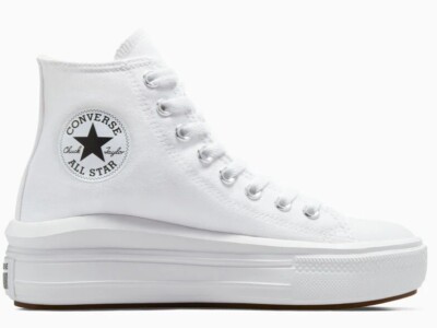 Converse Women's CTAS Move HI White/White 568498C - US 8 EUR 39