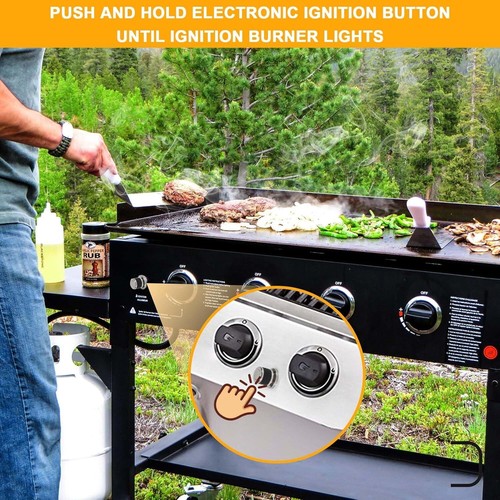 GasSaf 3 Outlet AA Battery Silver Cap Push Button Chrome Coated Spark Generator - Picture 5 of 6