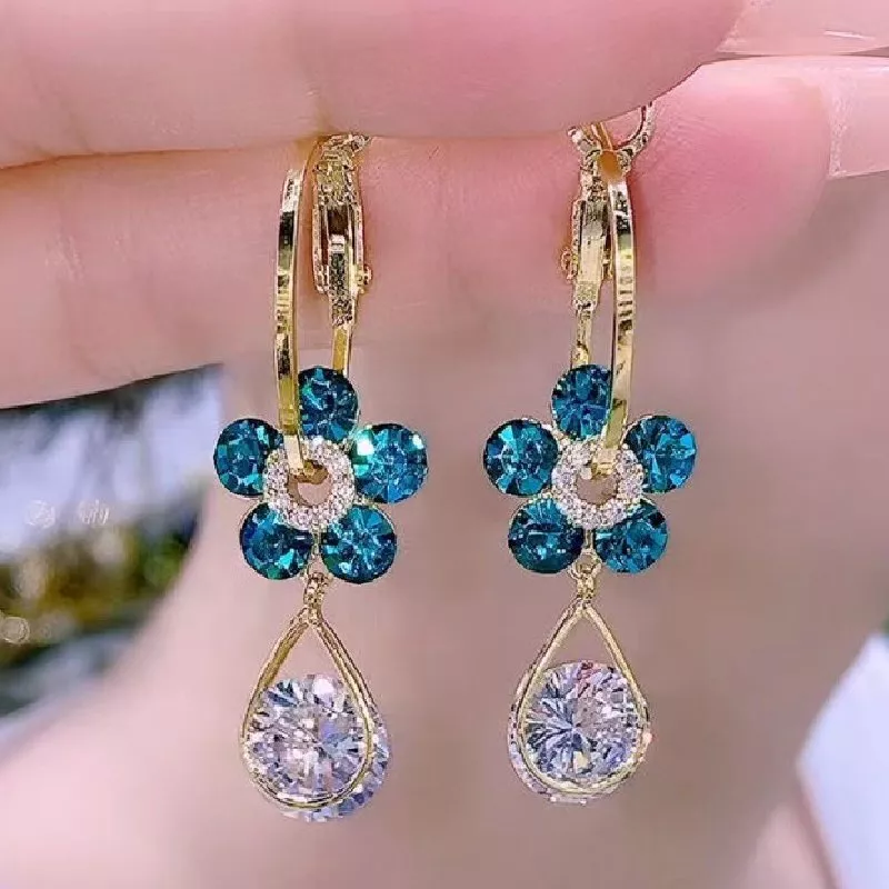 Blue sale fashion earrings