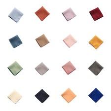 Men Solid Handkerchief Velvet Plain Wedding Party Hanky Pocket Square LE23077