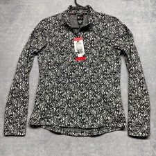 Spyder Active Shirt Women's Medium Multi Fleece Thumhole Slits Zipper Pocket