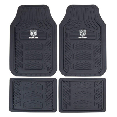 RAM Weatherpro Black Car Truck SUV Heavy Duty All Weather Rubber Floor Mats