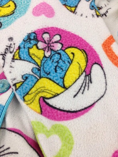 The Smurfs PJ Pajama Shirt Only Daisy Smurf Smurfette Girls Size 10/12 - Picture 11 of 12