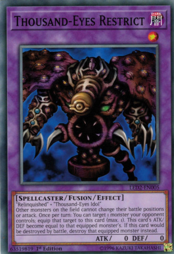 Thousand-Eyes Restrict LED2-EN005 YuGiOh Legendary Duelists: Ancient Millennium card