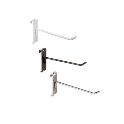 DAZZLING DISPLAYS Gridwall Hooks: 1", 2", 4", 6", 8", 10", 12" - Black, White, Chrome - FREE SHIP!