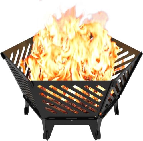 22.5 Inch Portable Plug Fire Pit Camping Detachable Outdoor Wood Burning Firepit