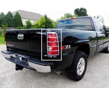 Fits 2003-2006 Chevrolet Silverado Rear Tail Light Cover Trim Bezel Guard Chrome