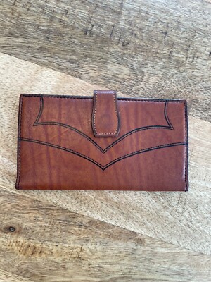 Vintage 70s Princess Gardner Cowhide Split Leather Women’s Wallet Brown  Western