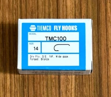 100 Tiemco Dry Fly Hooks, TMC 100 Size 14, Fly Tying