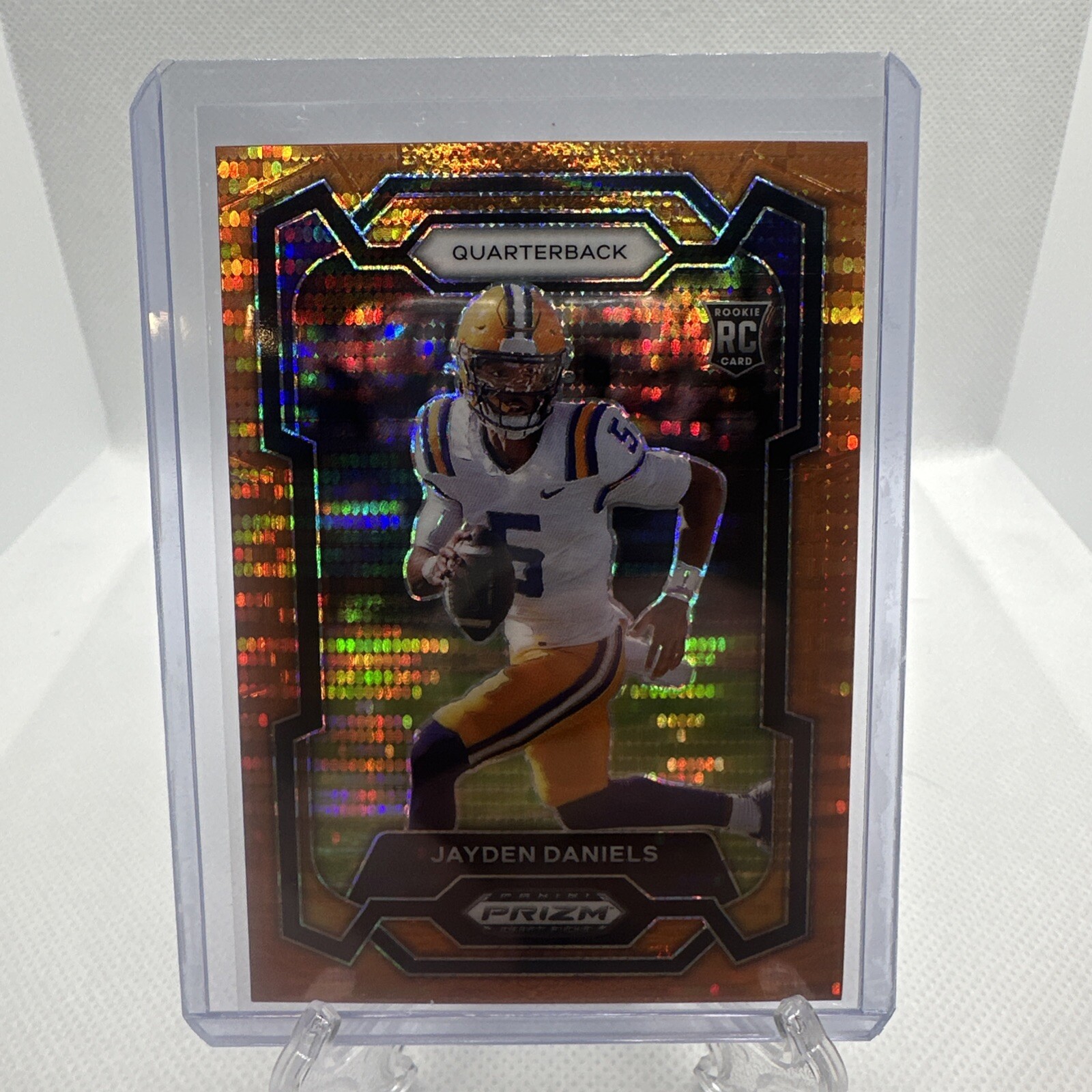 2024 Panini Prizm Draft Picks Orange Pulsar Jayden Daniels 18/49 #108