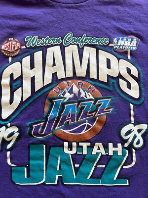 Vintage Utah Jazz 1998 NBA Western Conference Champions T Shirt