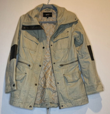 BNCI By Blanc Noir Khaki Utility Cargo Women s Jacket With Zipper Accents Size S