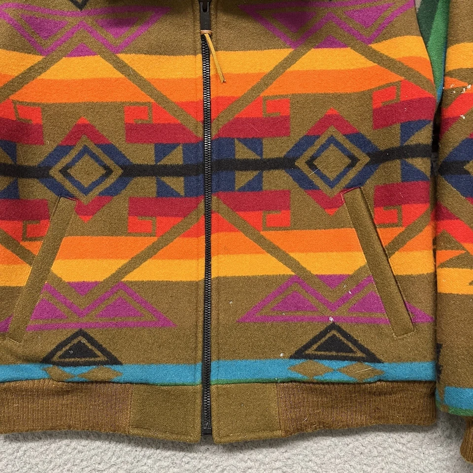 Vtg Pendleton High Grade Western Wear Jacket Mens M Wool Aztec Southwestern - Image 2 of 4