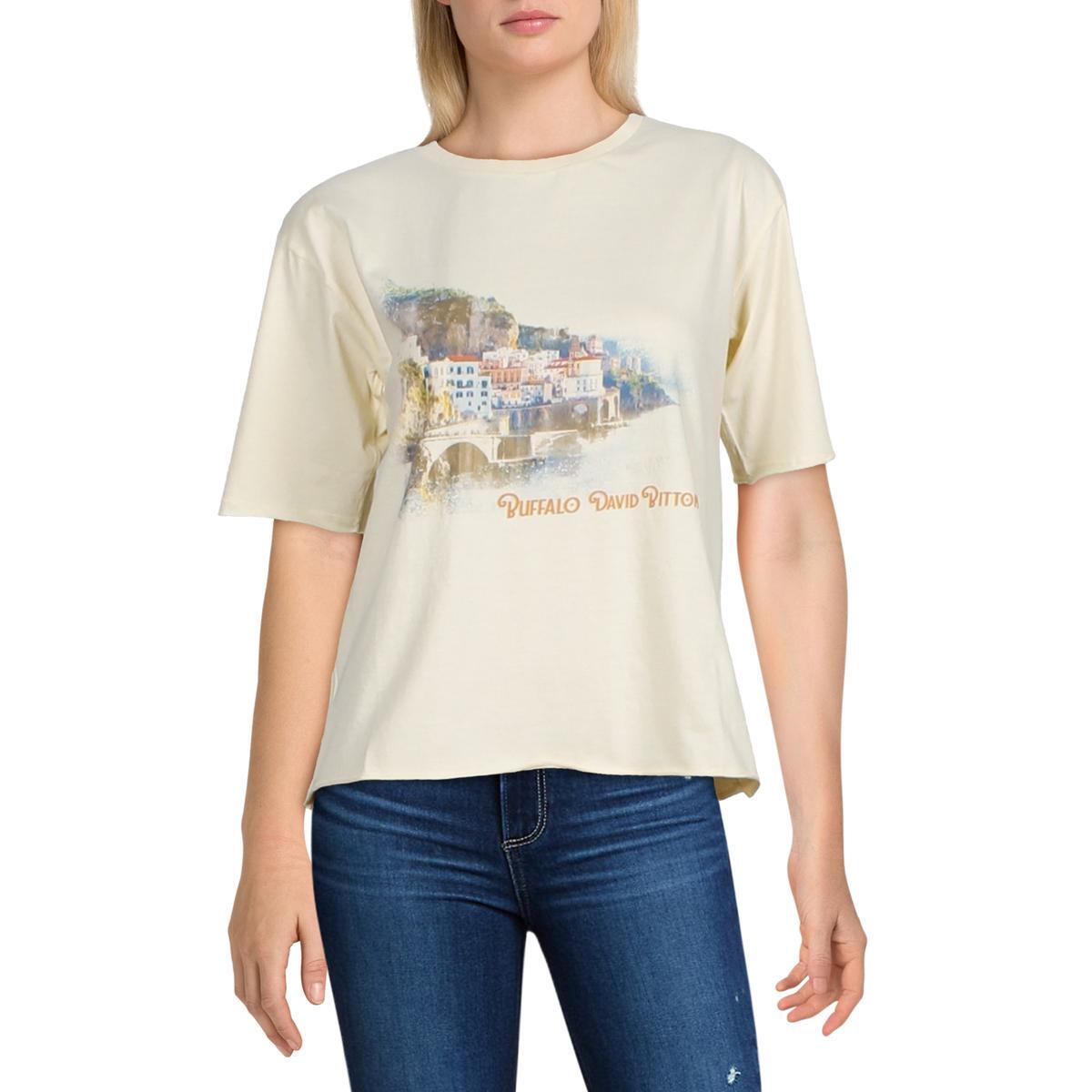 Женская футболка Buffalo David Bitton Del Ray Yellow с графическим принтом M BHFO 9089