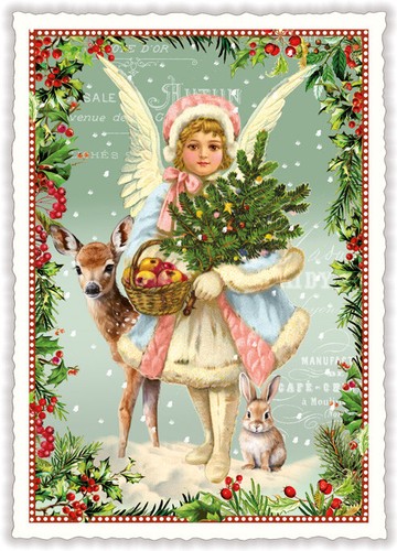EDITION TAUSENDSCHÖN*Weihnachten*Nostalgie*Postkarte*Engel*....A6 - Bild 3 von 7