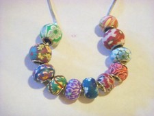 11 DIFFERENT FIMO CLAY BEADS FOR BRACELETS OR PENDANTS D37