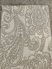 Pottery Barn Pillow Sham Euro Blue Grey Paisley Cotton