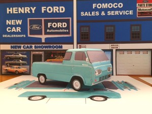 Details About Papercraft Ford Econoline Pickup Truck Paper Model Car Ezu Make